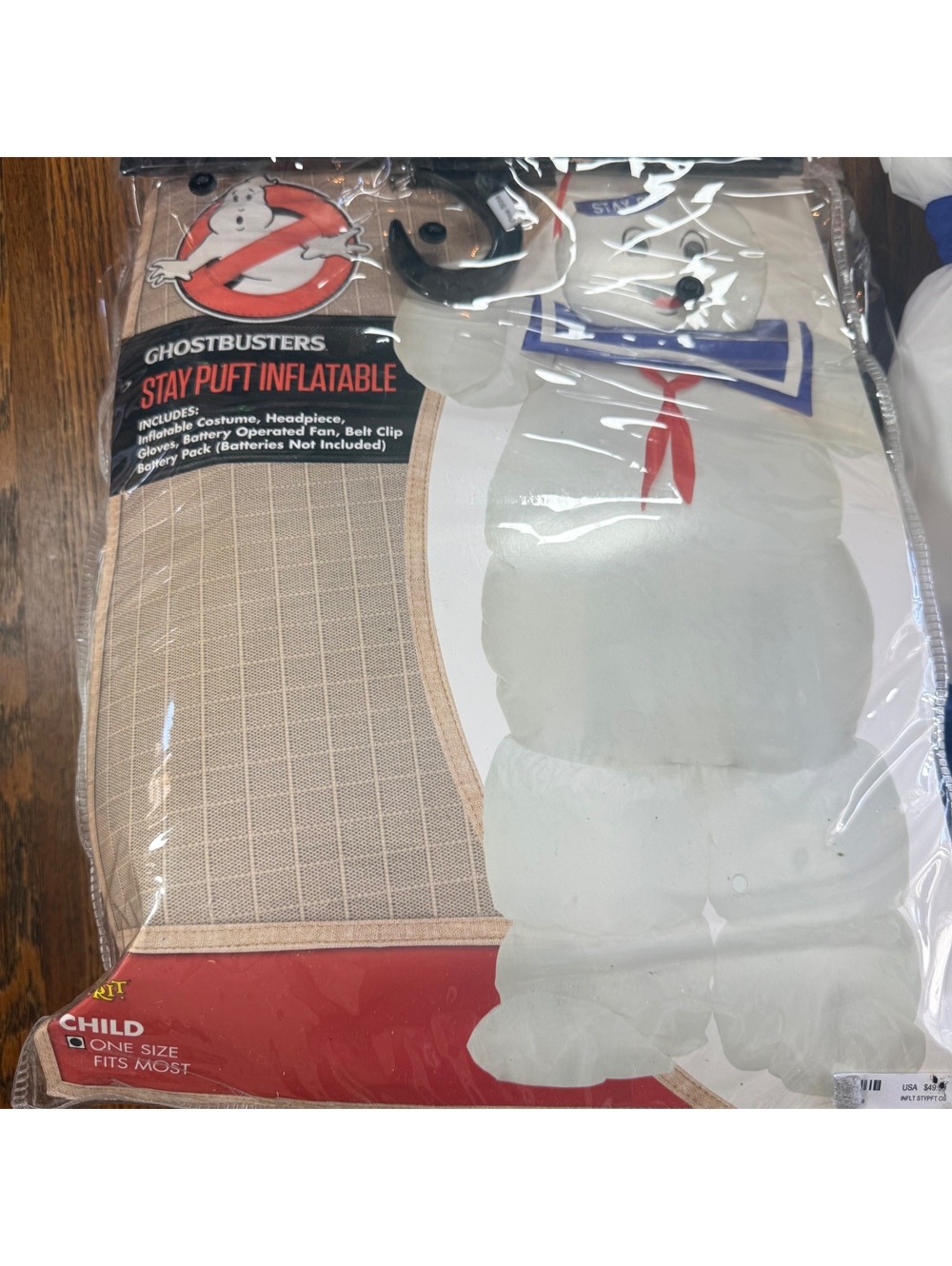 Ghostbusters Stay Puft Marshmallow Man Inflatable Costume Spirit Halloween Child